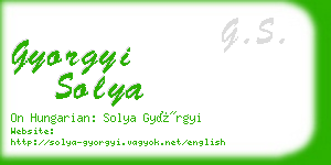 gyorgyi solya business card